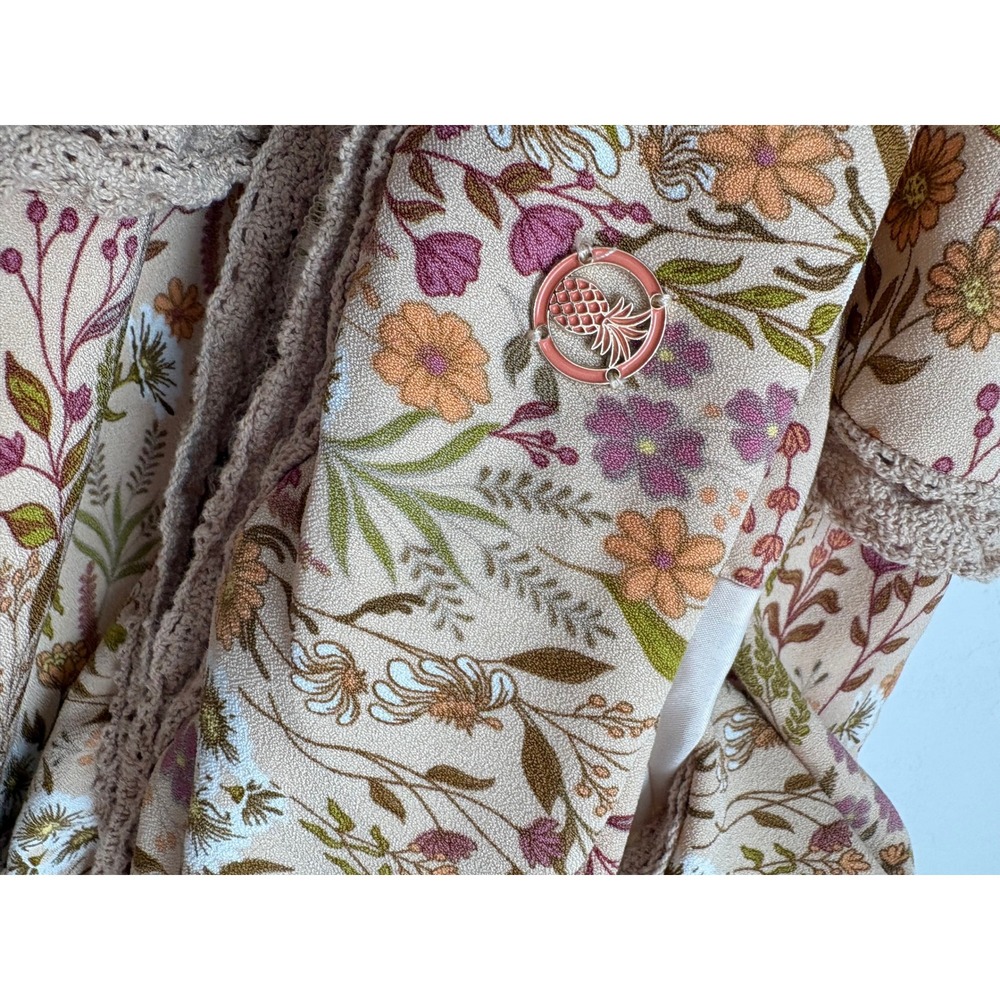 Simply Southern Floral Smocked Mini‎ Dress Cottagecore Boho Girly Wedding Guest - Picture 4 of 6